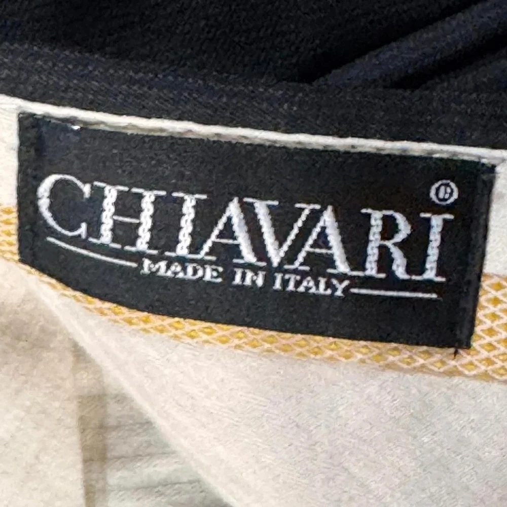 Chiavari Italian Wool Men's Trousers Rayon Lining ~34x31 Pleat Front Cuffs Pants